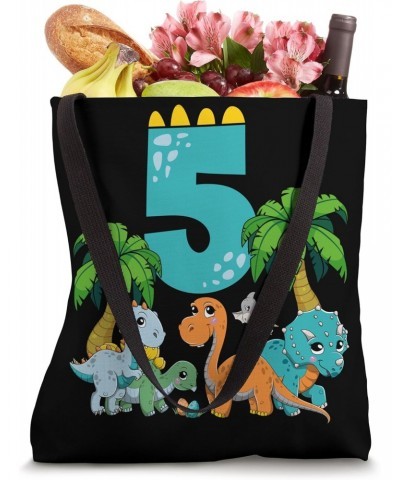 5 Years Old Boy 5th Birthday Gift Bday Dinosaur Tote Bag $15.00 Totes