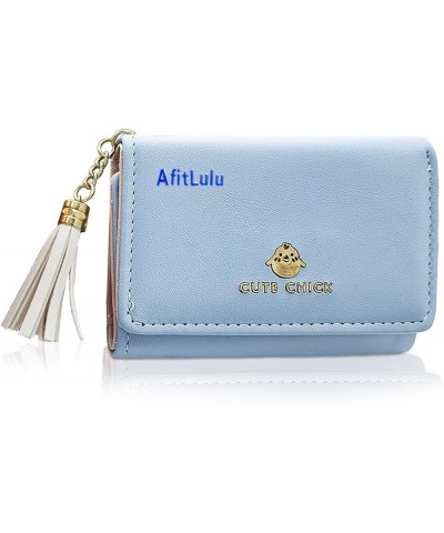 Wallet for Women, Cute Tri-Fold Women's Wallets 7 Card Slots, Pu Leather Womens Card Wallet with Tassel, 1 Visible ID Window,...