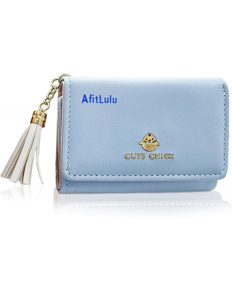 Wallet for Women, Cute Tri-Fold Women's Wallets 7 Card Slots, Pu Leather Womens Card Wallet with Tassel, 1 Visible ID Window,...