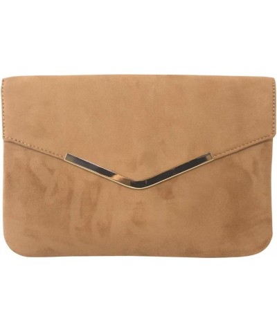 Envelope Foldover Casual Evening Clutch Bag Tan $10.00 Evening Bags