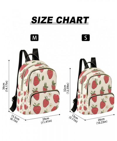 Strawberry Fruit Women Backpack Purse Travel Daypack Shoulder Bag $18.19 Backpacks