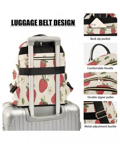 Strawberry Fruit Women Backpack Purse Travel Daypack Shoulder Bag $18.19 Backpacks