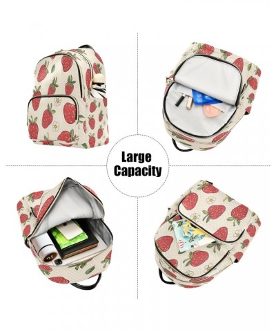 Strawberry Fruit Women Backpack Purse Travel Daypack Shoulder Bag $18.19 Backpacks