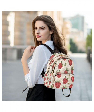 Strawberry Fruit Women Backpack Purse Travel Daypack Shoulder Bag $18.19 Backpacks