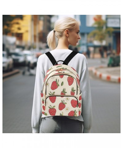 Strawberry Fruit Women Backpack Purse Travel Daypack Shoulder Bag $18.19 Backpacks