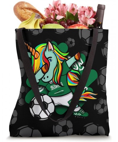 Dabbing Unicorn Saudi Arabia Soccer Lovers Jersey Football Tote Bag $10.51 Totes