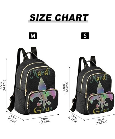 Mardi Gras Women Backpack Gradient Fleur De Lis Travel Bag Compact Daily Bag Small $13.01 Backpacks