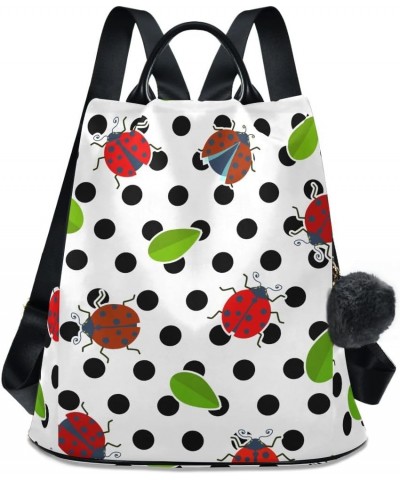 Backpack Purse for Women Fashion Travel Anti-theft Ladybird Polka Dot Daypack Casual Shoulder Bag Medium Size $24.36 Backpacks