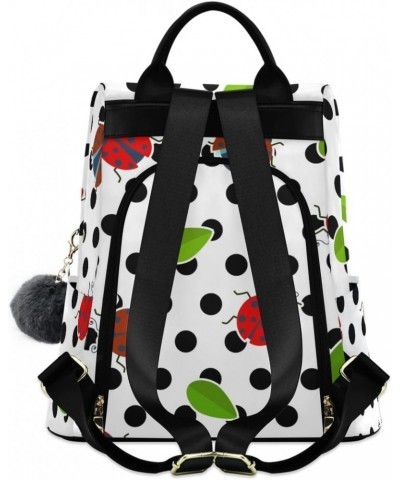 Backpack Purse for Women Fashion Travel Anti-theft Ladybird Polka Dot Daypack Casual Shoulder Bag Medium Size $24.36 Backpacks