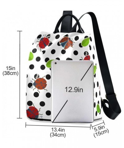 Backpack Purse for Women Fashion Travel Anti-theft Ladybird Polka Dot Daypack Casual Shoulder Bag Medium Size $24.36 Backpacks