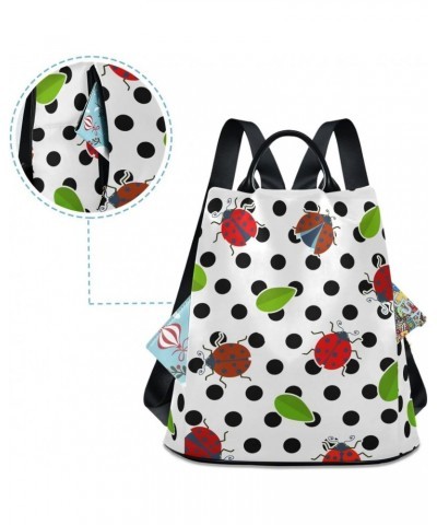 Backpack Purse for Women Fashion Travel Anti-theft Ladybird Polka Dot Daypack Casual Shoulder Bag Medium Size $24.36 Backpacks