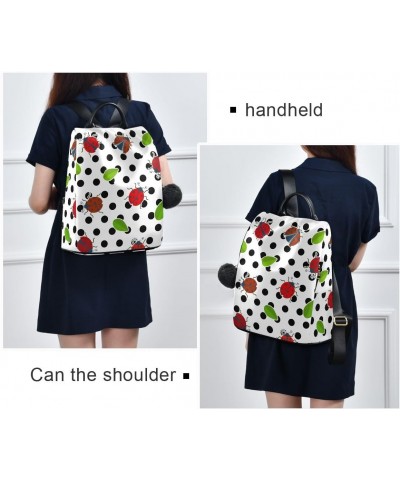 Backpack Purse for Women Fashion Travel Anti-theft Ladybird Polka Dot Daypack Casual Shoulder Bag Medium Size $24.36 Backpacks