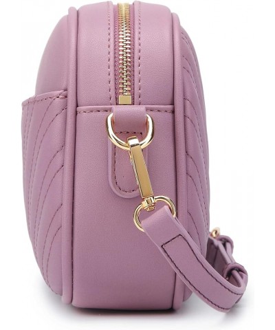 Quilted Crossbody Bag, Trendy Design Shoulder Purse Purple $11.07 Crossbody Bags