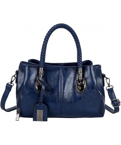 Mini Shoulder Bag Casual Women's Bag Fashion Solid Shoulder Color Handbag Capacity Large Bag (Black-1, One Size) Blue-2 One S...