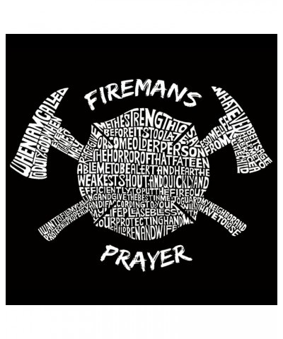 Word Art Large Tote Bag - Fireman's Prayer Black Navy Blue $11.20 Totes