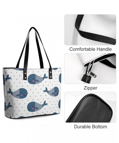 Womens Handbag Whales Leather Tote Bag Top Handle Satchel Bags For Lady $14.70 Totes