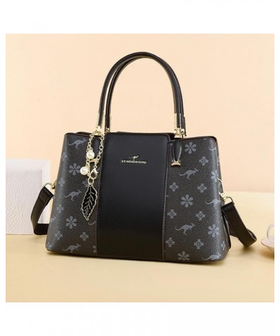 Women Leather Satchel Purses Handbags For Trendy, Luxury Lady Shoulder Tote Bag Black05 $21.30 Totes