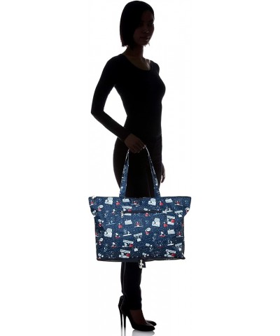 [ハピタス] 折りたたみトートバッグ キャリーオン可能 豊富な柄 17L 33 cm 0.26kg Pn29. Night and Sleep Navy $18.20 Totes