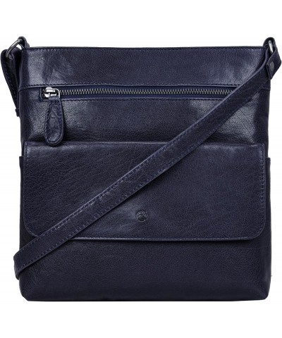 Gift For Mothers Day Piper Leather Crossbody Bag Washed Blue $22.00 Shoulder Bags