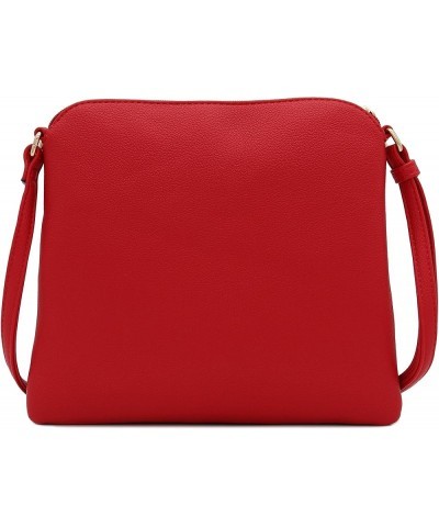 Lightweight Medium Crossbody Bag with Tassel Red $11.21 Crossbody Bags