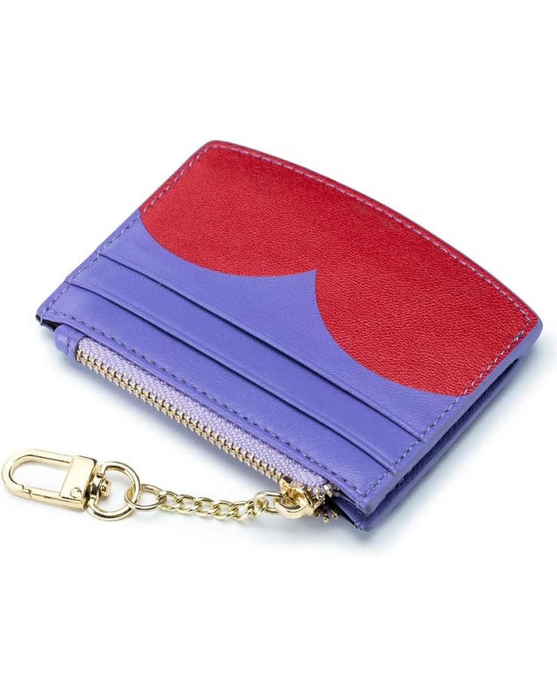 Simple Wallet Coin Purse Soft Genuine Leather Zipper Cute Mini Bag Female Card Holder Clutch Key Case, Purple, Small, Modern ...