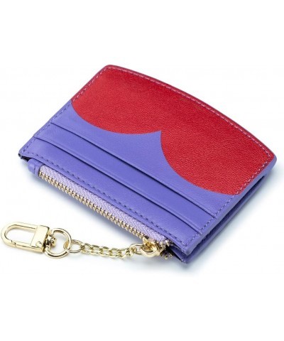 Simple Wallet Coin Purse Soft Genuine Leather Zipper Cute Mini Bag Female Card Holder Clutch Key Case, Purple, Small, Modern ...