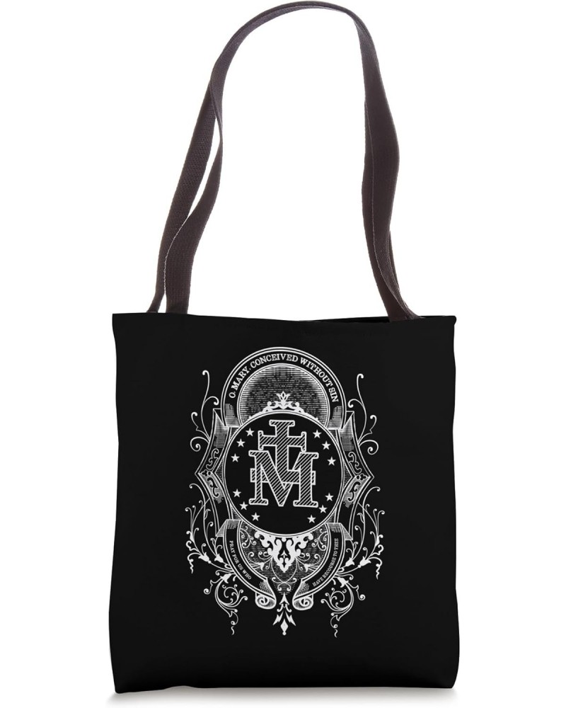 Miraculous Medal Our Lady of Grace Blessed Mary Catholic W Tote Bag $12.00 Totes