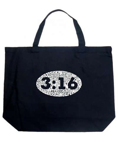 Word Art Large Tote Bag - 50 Different Street Terms for Marijuana Black Black $11.39 Totes