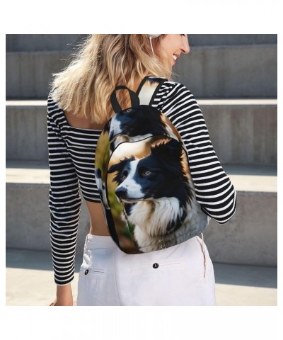 Cute Dog Print Casual Double Shoulder Daypack,Anti-Theft Travel Canvas Backpack For Men And Women Black Small $20.24 Backpacks