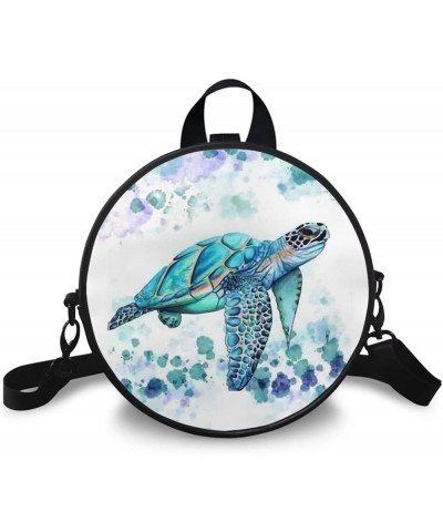 Small Crossbody Bags for Women Round Purse Vintage Shoulder Bag Handbag Sea Turtle $10.70 Backpacks