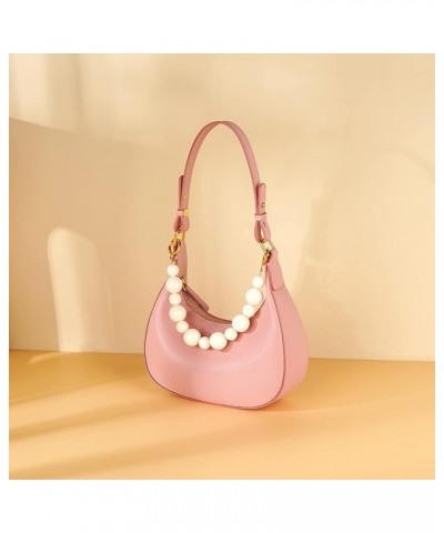 Half Moon Bag Pearl Cowhide Undrarm for Women Bags Coach Handbags Shoulder Handbag Ladies Black White $28.54 Shoulder Bags