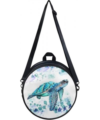 Small Crossbody Bags for Women Round Purse Vintage Shoulder Bag Handbag Sea Turtle $10.70 Backpacks