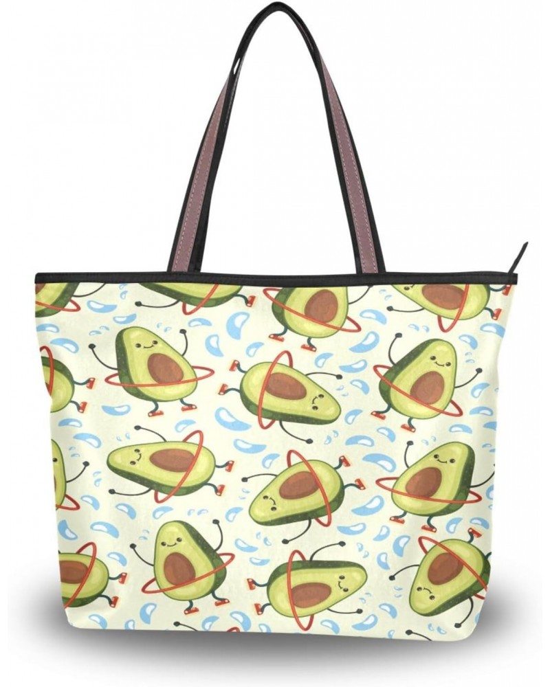 Womens Tote Bag, Funny Training Slim Avocado Ladies Zip Shoulder Handbags $12.95 Shoulder Bags