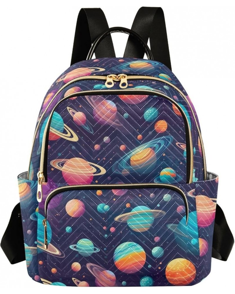 Space Planet Galaxy Backpack Purse for Women Small Travel Bag Fashion Daypack M 202a0409 S(10.23"x5.11"x12.59") 202a0409 $16....