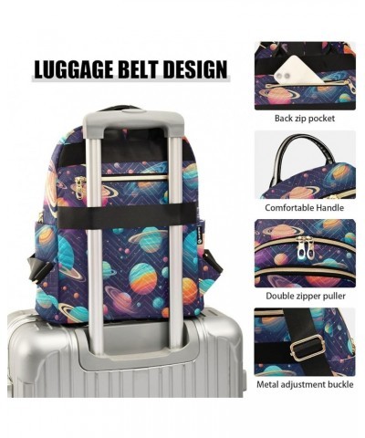 Space Planet Galaxy Backpack Purse for Women Small Travel Bag Fashion Daypack M 202a0409 S(10.23"x5.11"x12.59") 202a0409 $16....