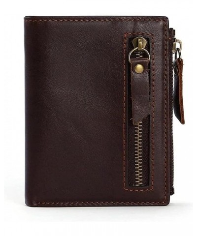 Male Wallet Wallets Vertical Business Credit Card Holder Blocking Zipper Wallet for Men Purses (Color : Coffee) Coffee $41.36...