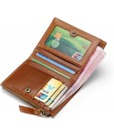 Male Wallet Wallets Vertical Business Credit Card Holder Blocking Zipper Wallet for Men Purses (Color : Coffee) Coffee $41.36...