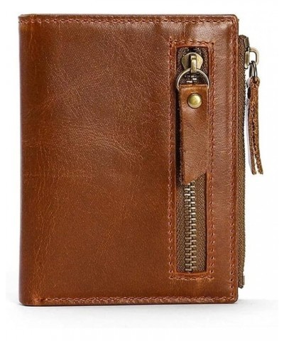 Male Wallet Wallets Vertical Business Credit Card Holder Blocking Zipper Wallet for Men Purses (Color : Coffee) Coffee $41.36...