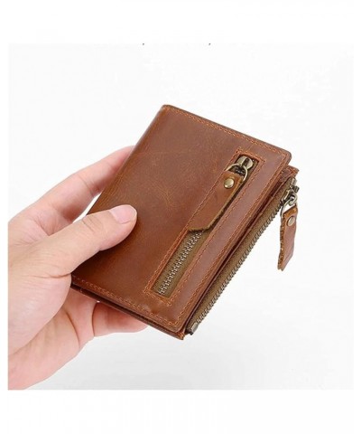 Male Wallet Wallets Vertical Business Credit Card Holder Blocking Zipper Wallet for Men Purses (Color : Coffee) Coffee $41.36...