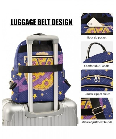 Pizza Planet Galactic Orbit Fashion Travel Backpack for Women Multi Pockets Lightweight Purse for Women-S Multicolor Medium $...