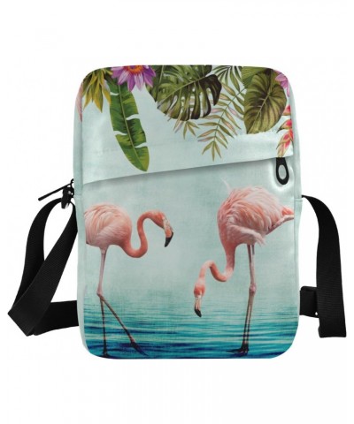 Crossbody Phone Bag Tropical Flamingo Flower Leaves(29c1) Small Messenger Shoulder Bag Cash Handbag Wallet Purse(238rh9a) $12...