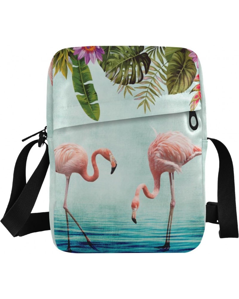 Crossbody Phone Bag Tropical Flamingo Flower Leaves(29c1) Small Messenger Shoulder Bag Cash Handbag Wallet Purse(238rh9a) $12...