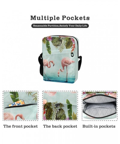 Crossbody Phone Bag Tropical Flamingo Flower Leaves(29c1) Small Messenger Shoulder Bag Cash Handbag Wallet Purse(238rh9a) $12...