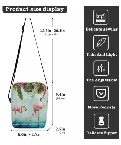 Crossbody Phone Bag Tropical Flamingo Flower Leaves(29c1) Small Messenger Shoulder Bag Cash Handbag Wallet Purse(238rh9a) $12...