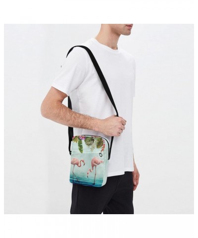 Crossbody Phone Bag Tropical Flamingo Flower Leaves(29c1) Small Messenger Shoulder Bag Cash Handbag Wallet Purse(238rh9a) $12...