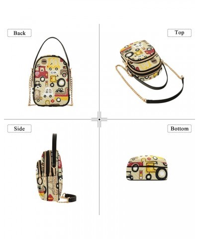 Vehicle Cell Phone Purse Construction Truck Icon Sign Crossbody Handbag Durable Shoulder Bag Sturdy Travel Pouch Compact Chic...