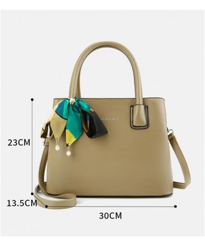 Women's Zippered Compartments Large Top Handle Satchel Bags Handbags Purse Ladies Fashion Designer Handbag Tote Bag Khaki $18...