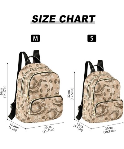 Coffee Bean Seamless Casual Fashion Polyester Travel Rucksack Shoulder Bag Color Medium $22.19 Backpacks