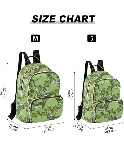 Camouflage Skull Green Women's Backpack Purse Causal Daypack Work Travel College Business Trip Bag Shoulder Bag Medium $17.63...