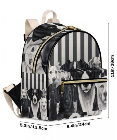 Dogs Print Backpack Purse for Women PU Leather Lightweight Ladies Shoulder Fashion Satchel Bags Travel Casual Daypack $24.89 ...